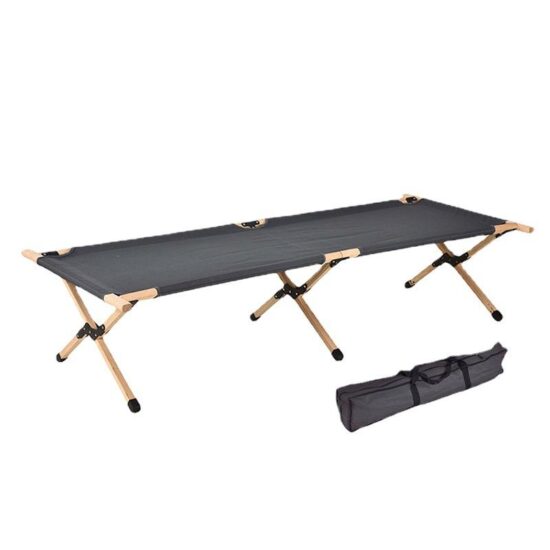 Modern Portable Folding Bed with Metal Frame for Outdoor Use