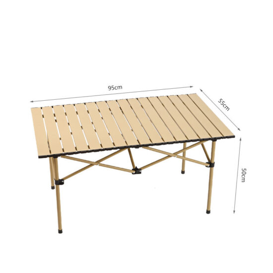 Modern Portable Folding Picnic Table and Chair Set with Metal Storage Design