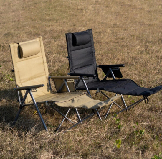 Five gears adjustable reclining folding camping chair for beach and fishing