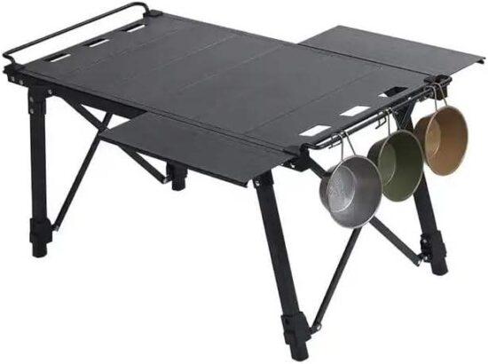 Portable Outdoor Aluminum Alloy Folding Barbecue Table with Adjustable Height