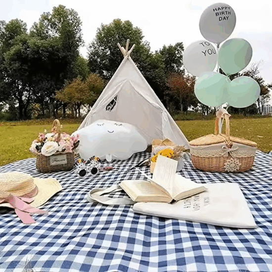 80x60 Extra Large Foldable Waterproof Picnic Blanket for Beach and Camping