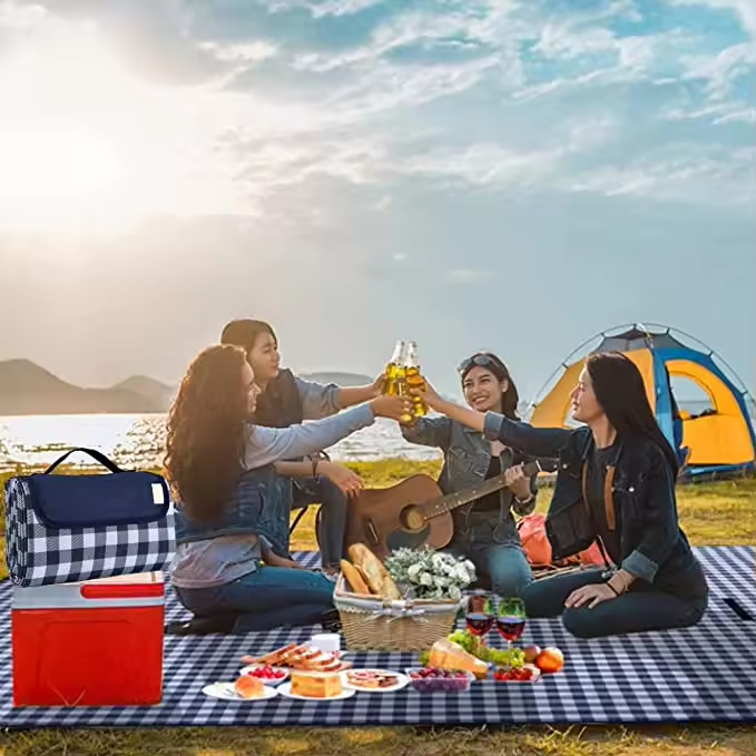 80x60 Extra Large Foldable Waterproof Picnic Blanket for Beach and Camping