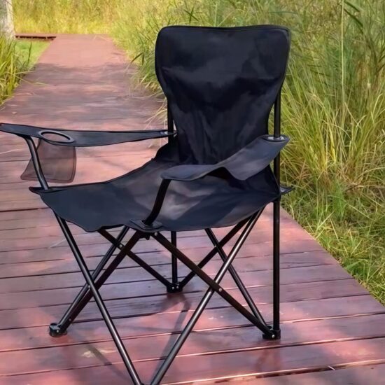 Portable outdoor folding moon chair recliner for camping and fishing