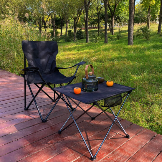 Portable outdoor folding moon chair recliner for camping and fishing