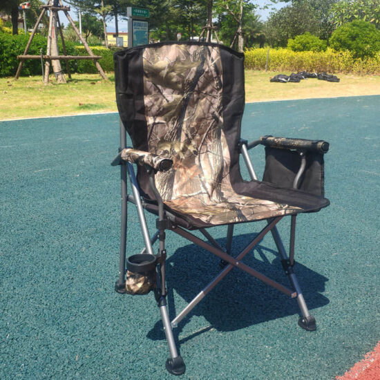  Large Portable Outdoor Folding Chair with Armrests for Camping & Fishing