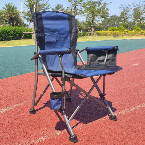  Large Portable Outdoor Folding Chair with Armrests for Camping & Fishing