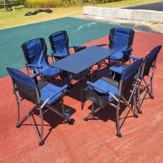  Large Portable Outdoor Folding Chair with Armrests for Camping & Fishing