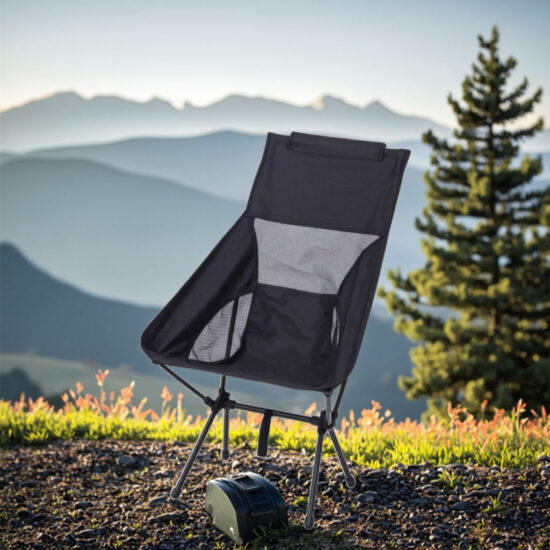 Portable outdoor folding moon chair with Oxford fabric