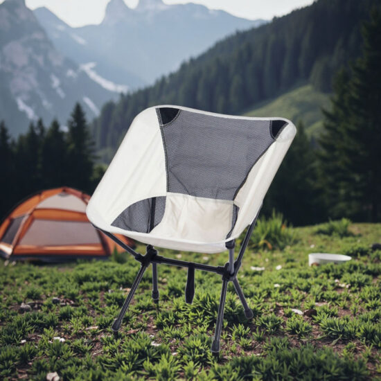 Portable outdoor folding moon chair with Oxford fabric