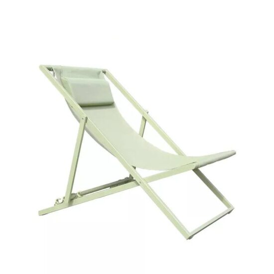 5-Position Adjustable Folding Recliner Chair for Beach and Camping