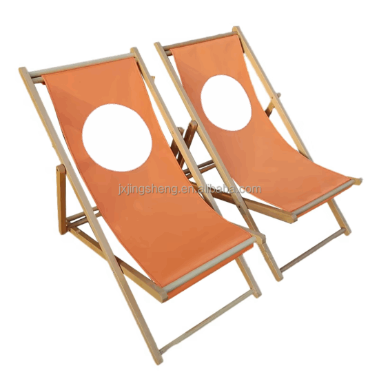 Folding Wooden Beach Chair Outdoor Portable Furniture for Patio and Travel
