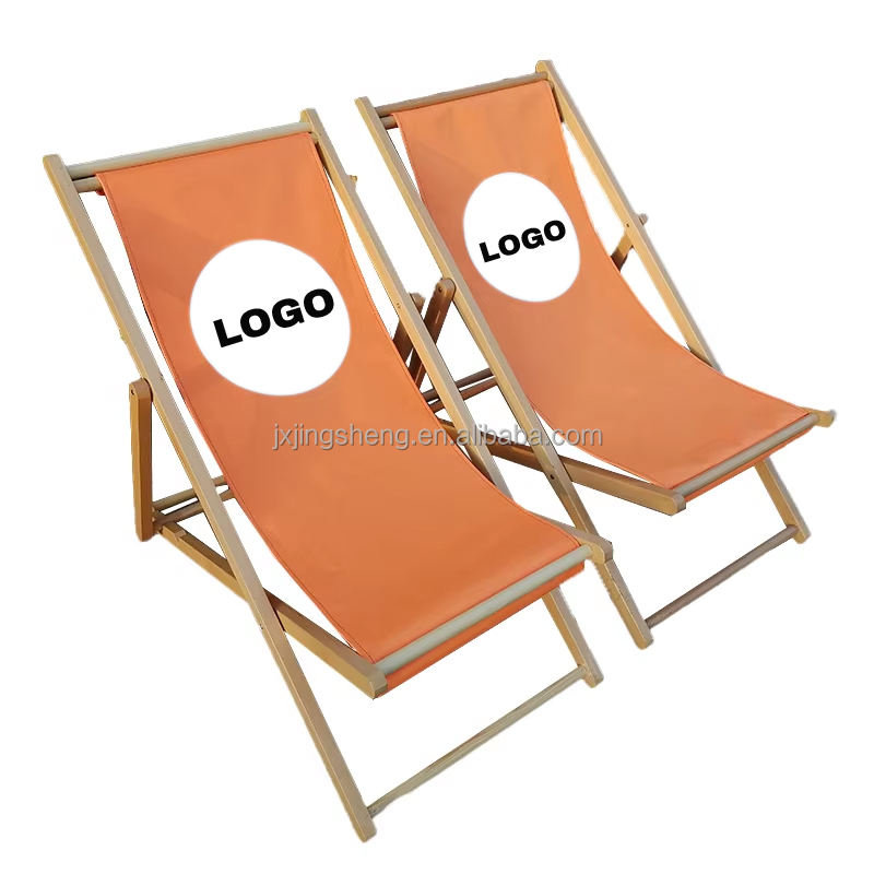 Folding Wooden Beach Chair Outdoor Portable Furniture for Patio and Travel