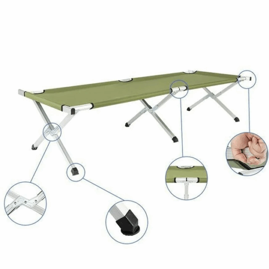 Heavy Duty Outdoor Camouflage Folding Camping Cot for Adults

