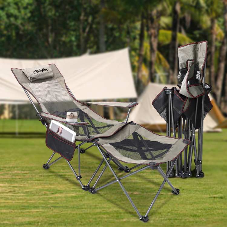 Multifunctional Folding Recliner Chair with Footrest for Outdoor Camping