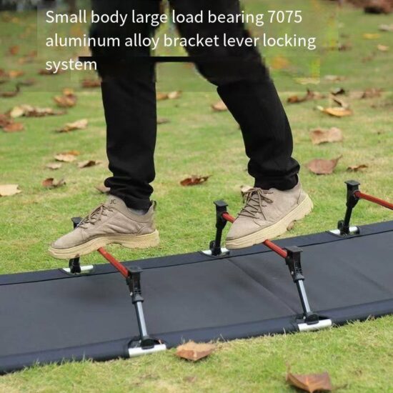 Lightweight Aluminum Folding Single Camping Bed for Outdoor and Beach