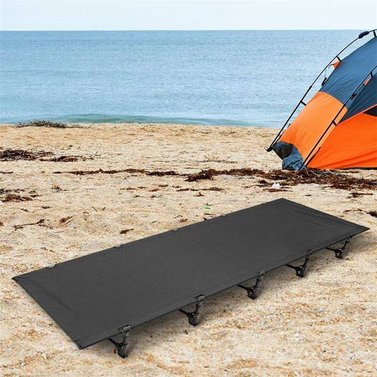 Lightweight Aluminum Folding Single Camping Bed for Outdoor and Beach
