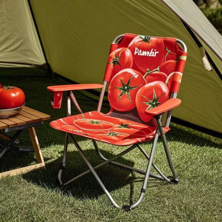 PAMIR modern folding beach chair with cotton seat for outdoor use
