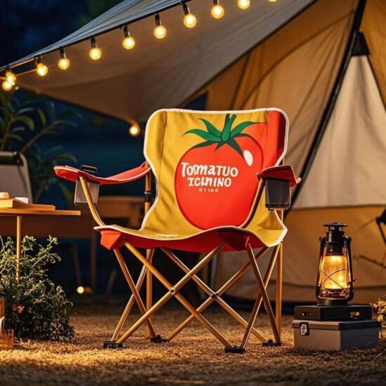 PAMIR modern folding beach chair with cotton seat for outdoor use