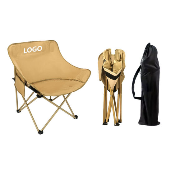 Lightweight folding moon chair for outdoor camping and backpacking