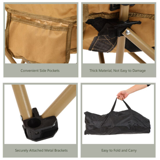 Lightweight folding moon chair for outdoor camping and backpacking