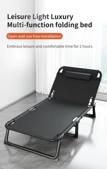Portable Folding Camping Cot Chair for Adults Outdoor Sleeping