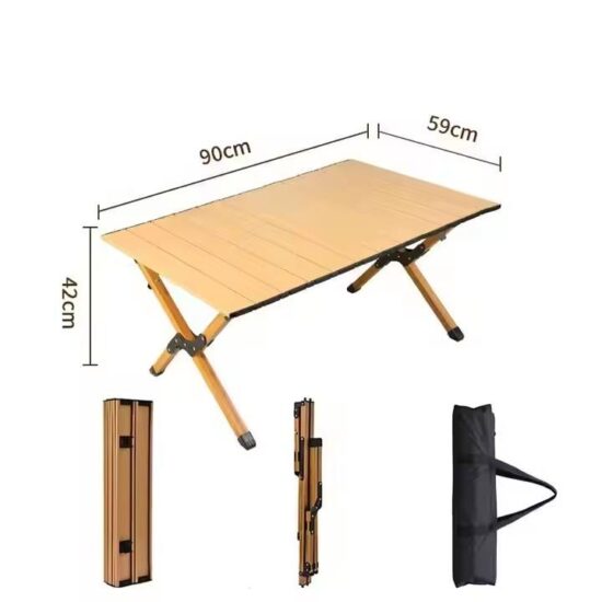 Portable Foldable Stainless Steel Egg Roll Table for Outdoor Picnic and Camping
