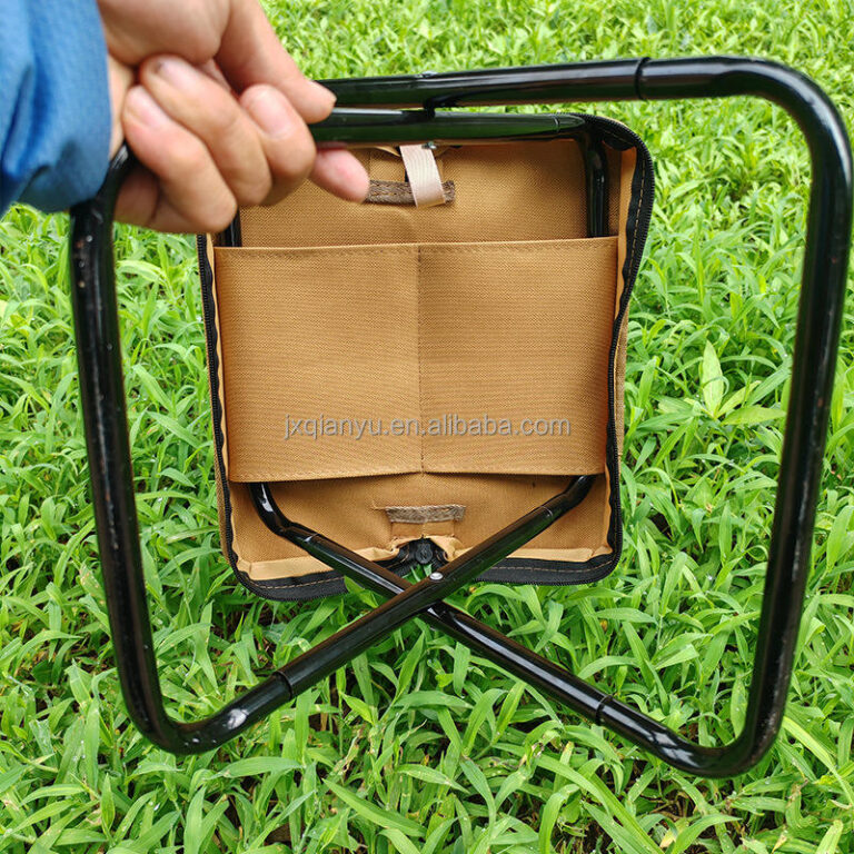 Portable folding stool for hiking and camping