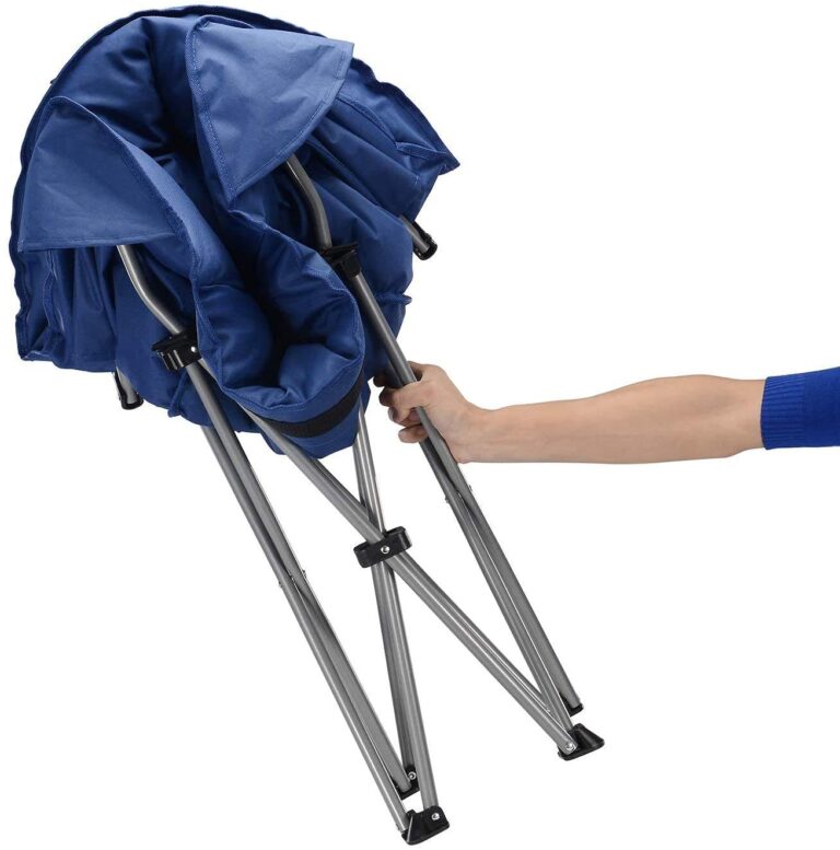 Lightweight Folding Moon Chair with Cup Holder and Back Support