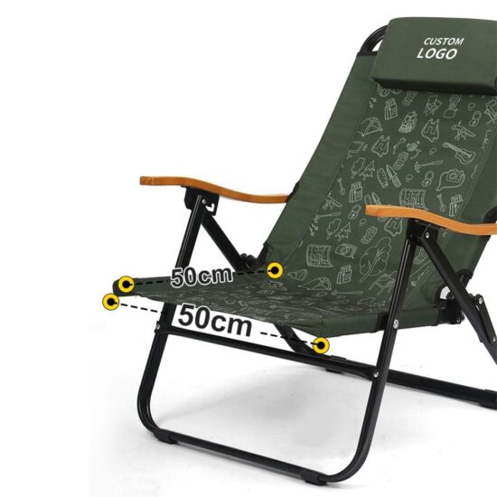 Portable folding recliner chair for outdoor use, customizable design for sitting and lying