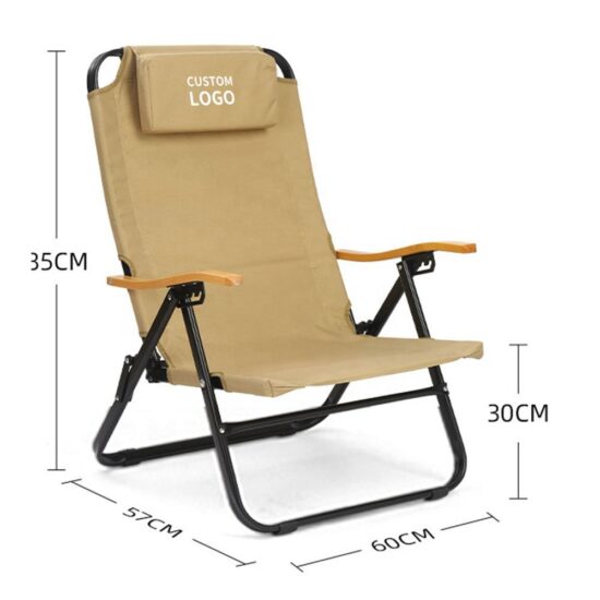 Portable folding recliner chair for outdoor use, customizable design for sitting and lying