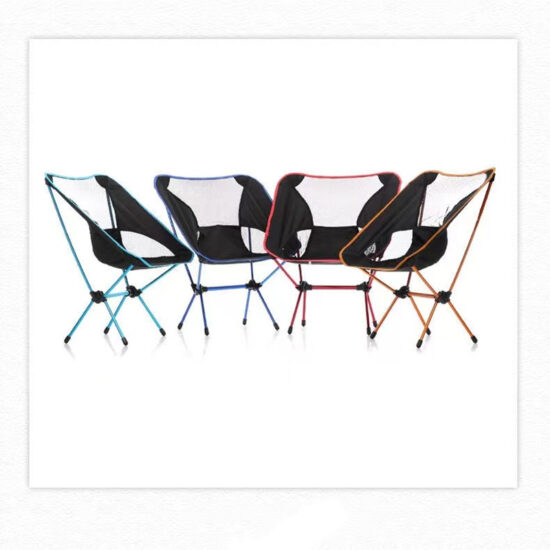 Portable moon folding chair for camping and outdoor use