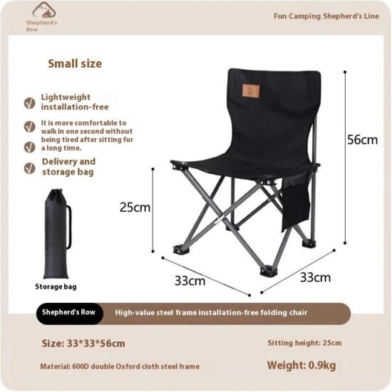 Comfortable outdoor folding chair for camping, picnic, fishing, and beach