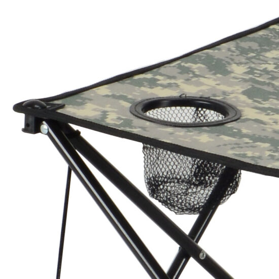 Portable Folding Steel Table for Outdoor Patio and Camping