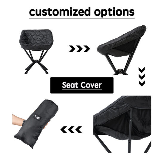 Portable reclining moon chair for camping and beach