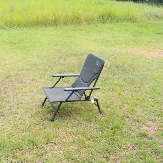 Selco Portable Foldable Recliner Camping Fishing Chair with Adjustable Recline