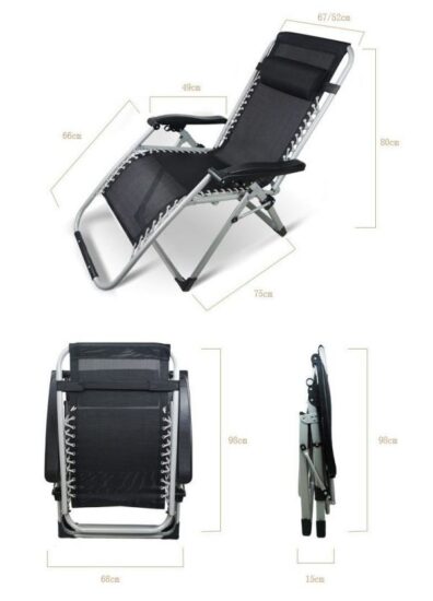  Soft folding zero gravity lounge chair with cushion for outdoor use