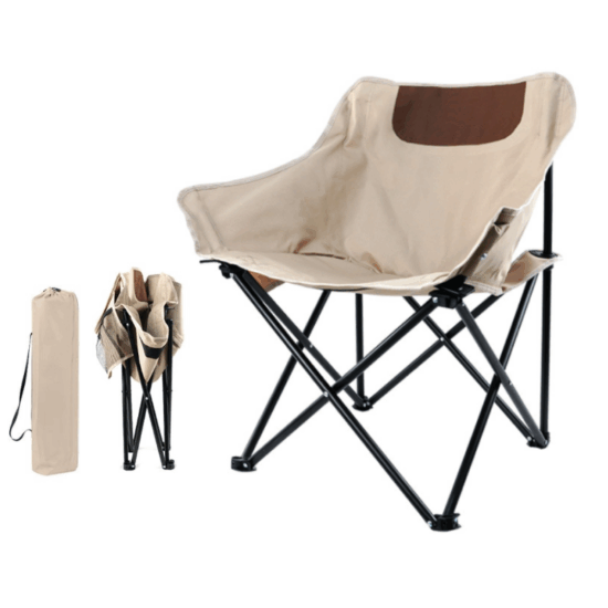 Space Travel folding moon recliner chair with backrest for camping and beach