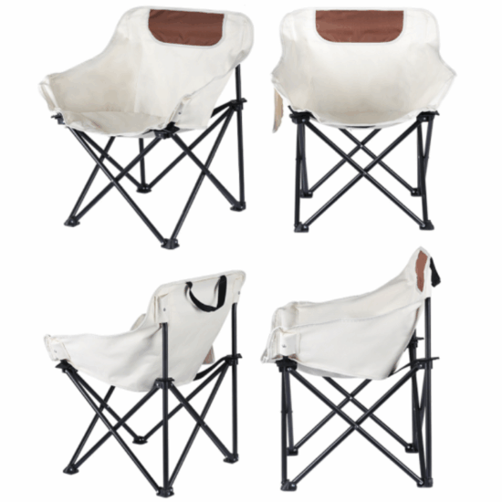 Space Travel folding moon recliner chair with backrest for camping and beach
