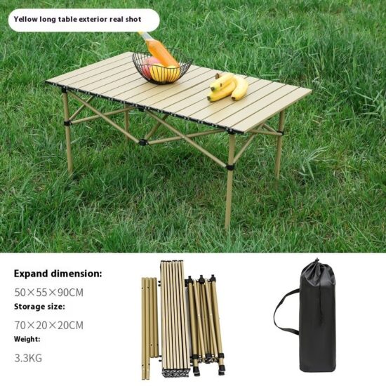 Lightweight Folding Picnic and BBQ Table – Portable Outdoor Camping Table
