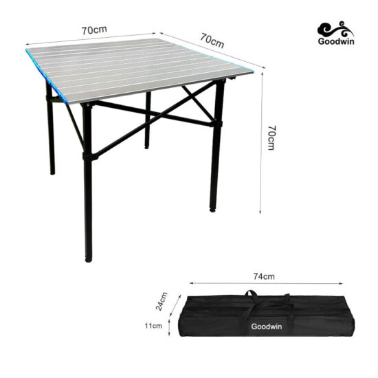 Tariff Reduction Custom Outdoor Picnic Camping Aluminum Folding Square Table Camping Table