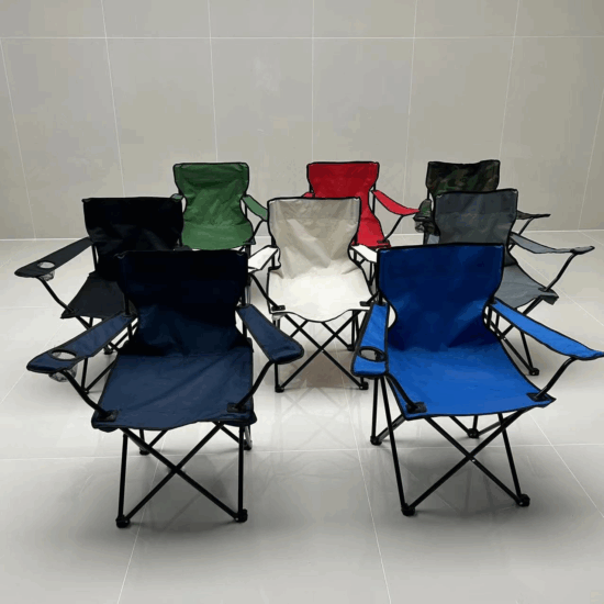  Ultra-Light Folding Camping Chair with Beverage Holder