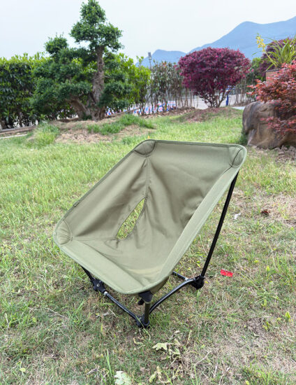 Ultralight aluminum folding moon chair for outdoor camping