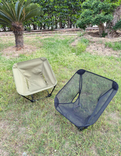 Ultralight aluminum folding moon chair for outdoor camping