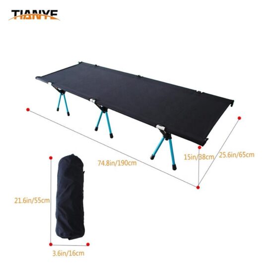 Ultralight Portable Aluminum Camping Bed – Foldable Outdoor Bed