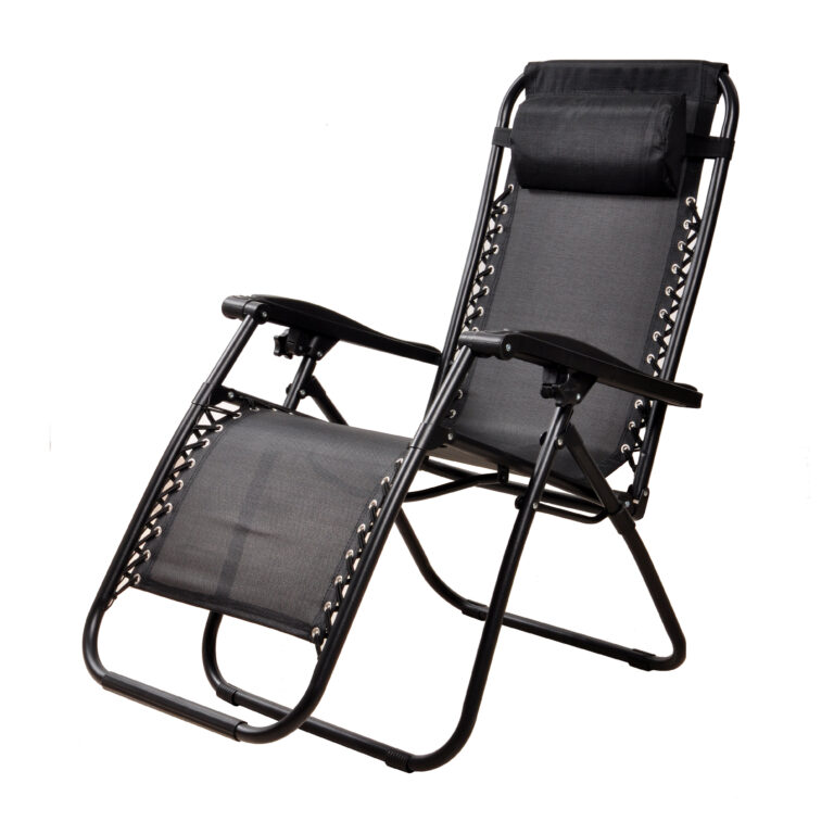 : Adjustable zero gravity recliner folding beach chair for outdoor use