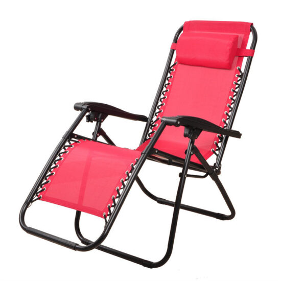 : Adjustable zero gravity recliner folding beach chair for outdoor use
