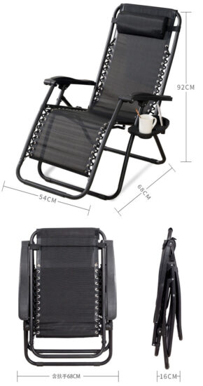 Wholesale Recliner Zero Gravity Camp Chair Metal Folding Beach Lounge Chair