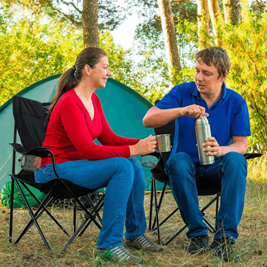 Woqi foldable outdoor camping beach chair with armrest