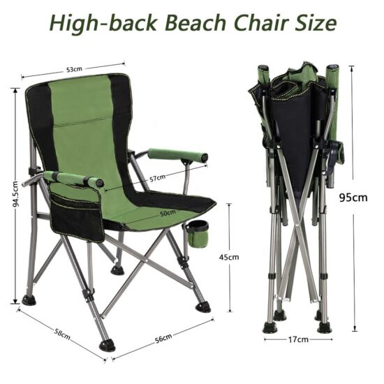 YILU Portable Folding Camping Chair for Outdoor and Beach Use