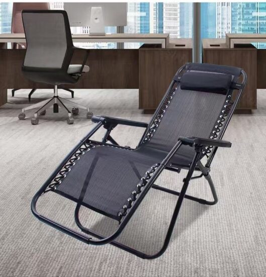 Zero gravity lounge chair, adjustable reclining folding patio chair for outdoor use